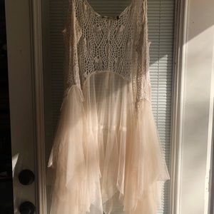 Lace and tulle vest